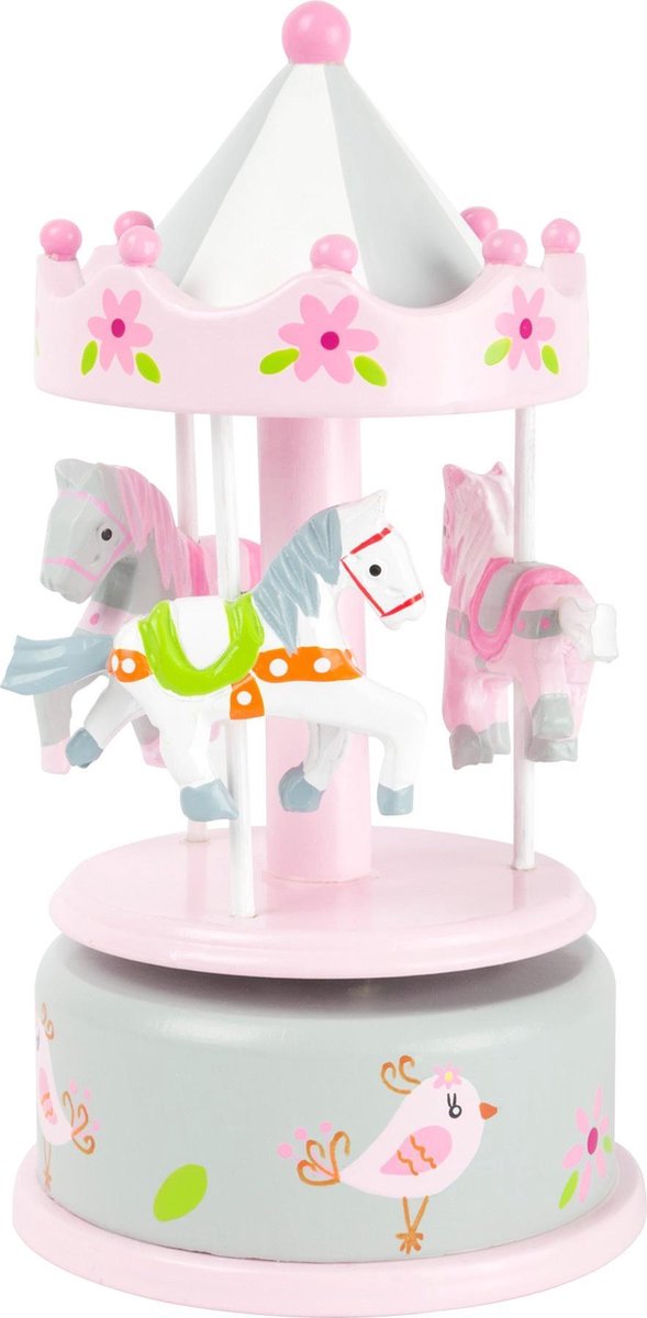 Lutèce Créations Muziekdoos / carrousel / carrousel / carrousel / miniatuur van hout met paarden (Ref: 16010) – La letter à Elise (L. v. Beethoven