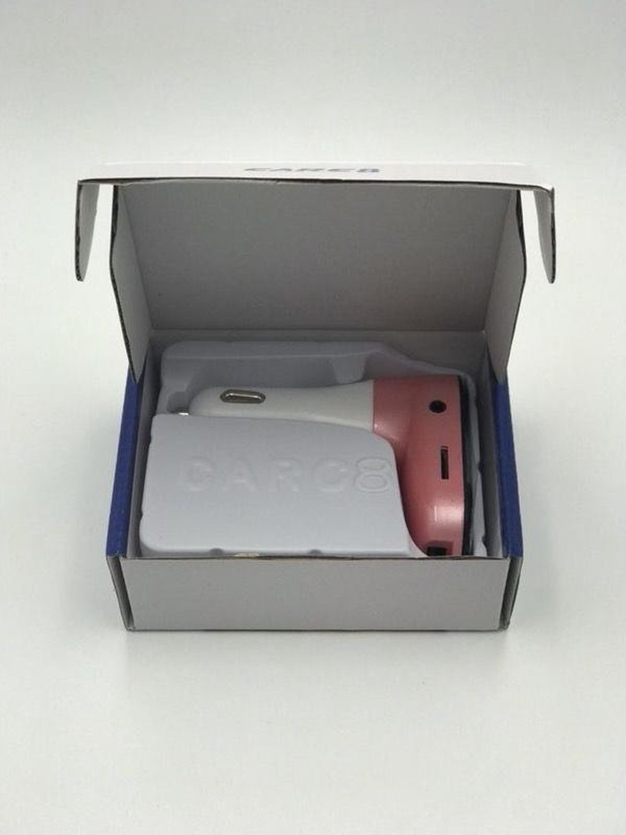 Auto Bluetooth Transmitter Carkit met Aux Ingang - USB Oplader - Handsfree bellen - SD Card Ondersteuning -Roze