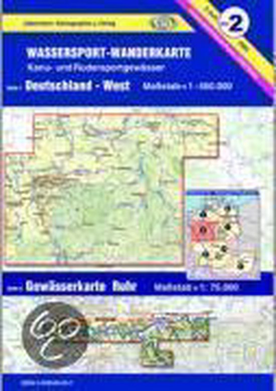 Wassersport-Wanderkarte 02. Deutschland West 1 : 450 000 - cover