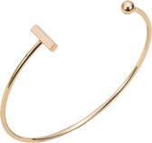 24/7 Jewelry Collection Bar Bal Bangle Armband - Goudkleurig