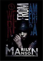 Marilyn Manson Stoffen deur of wand poster - American Graffiti