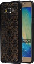 TPU Paleis 3D Back Cover for Galaxy A7 Zwart