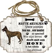 Spreukenbordje hond: Hollandse Herder (korthaar)
