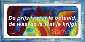 De prijs is wat je betaald, de waarde is wat je krijgt