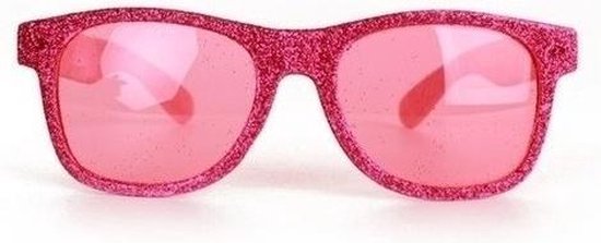 Roze zonnebril glitters | bol.com