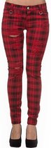 Banned Skinny fit broek -XL- MOVE ON UP Rood/Zwart