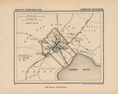Historische kaart, plattegrond van gemeente Beverwijk in Noord Holland uit 1867 door Kuyper van Kaartcadeau.com
