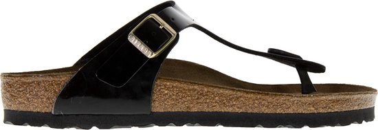 Birkenstock Gizeh Lack - Slippers - Dames - Zwart - Maat 37 | bol.com