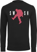 Mister tee swish crewneck in kleur  zwart  in maat L