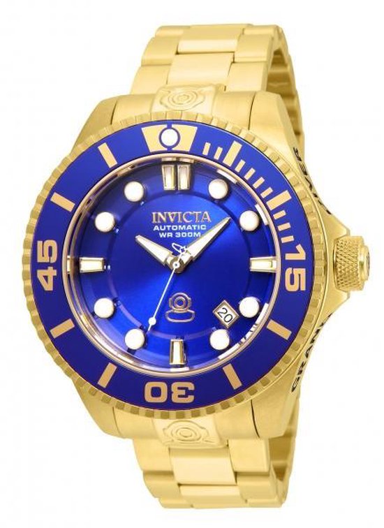 Invicta Pro Diver Herenhorloge Blauw/Goud 19806 | bol.com