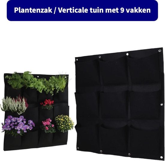 Pornografie Zwaaien willekeurig Plantenzak met 9 vakken - Verticale tuin - Plantentas - Plantenhanger  geschikt voor... | bol.com