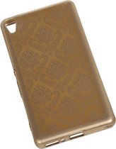 Goud Brocant TPU back case cover hoesje voor Sony Xperia X