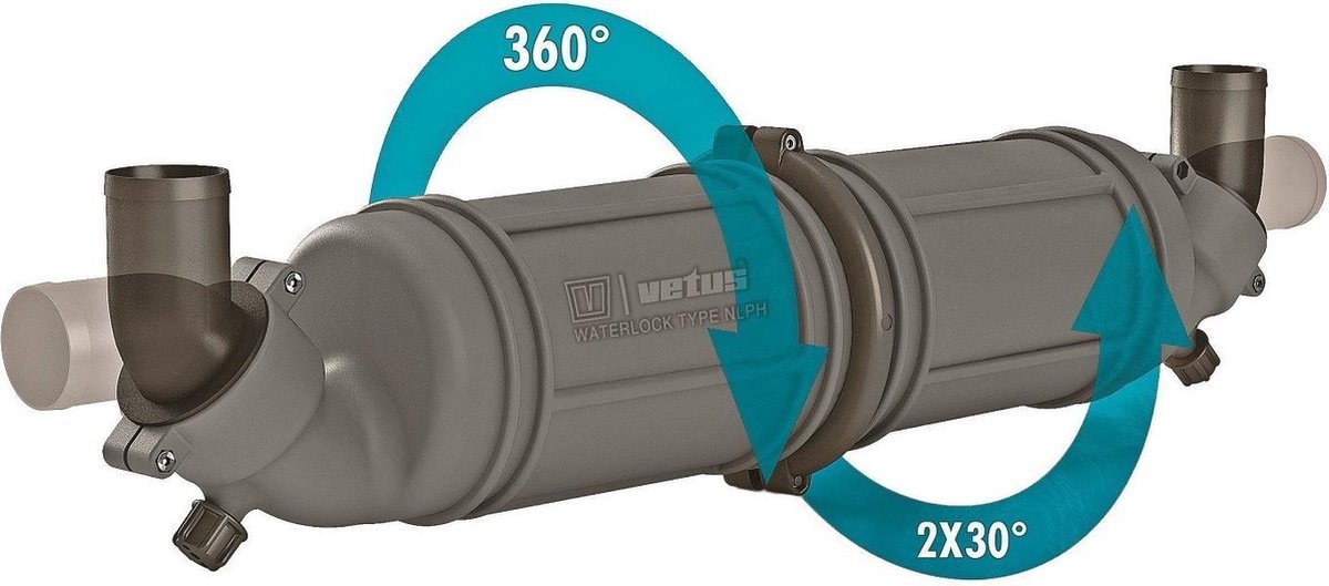 VETUS Waterlock - Geluiddemper type NLPH75