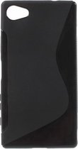 Sony Xperia Z5 Compact luxe back TPU silicone gel hoesje zwart
