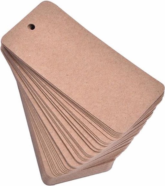 Absofine Cadeauhangers, kraftpapier, 100 stuks, cadeauhangers