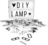 ProHouse - Lightbox - Wit Licht - A5 - LED licht box - Letterdoos - Verlichte box met letters - Lichtbak - 60 letters & symbolen - 21 x 15 cm - 5 LED