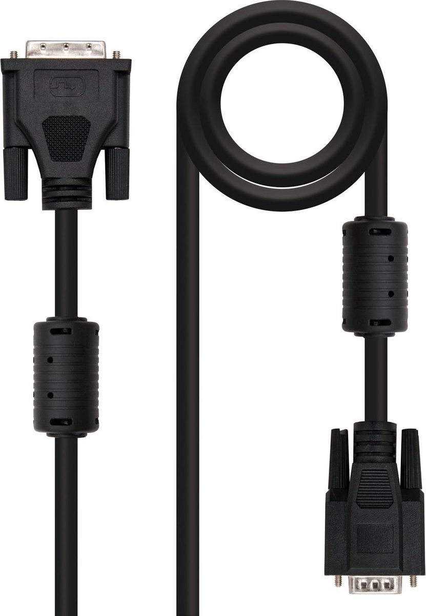 Nanocable DVI - VGA, 3m DVI A SVGA Zwart
