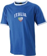 Blauw t-shirt voetbal Italia Xl