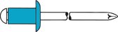 Gesipa 1433627 Standaard blindklinknagel - Platbolkop - Open - A2 IN/IN - 4 x 6mm (500st)