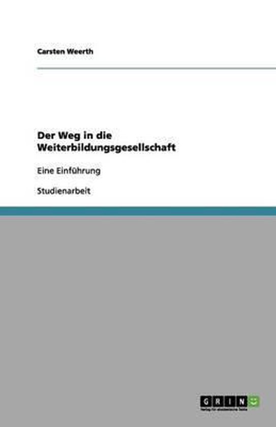 Der Weg in die Weiterbildungsgesellschaft - cover