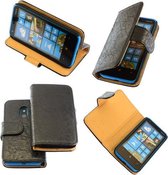 Bestcases Vintage Hoesjes Zwart Bookstyle Cover Nokia Lumia 620