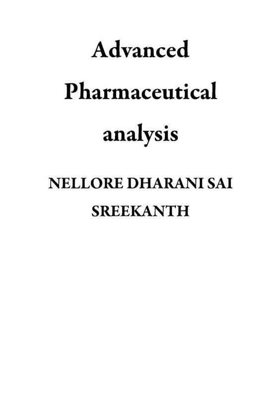 Advanced Pharmaceutical analysis - cover
