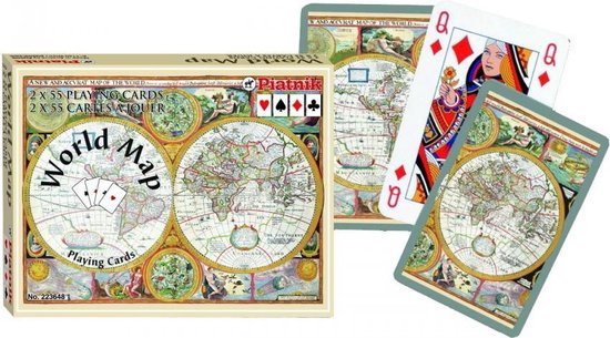 Afbeelding van het spel World Map Speelkaarten - Double Deck