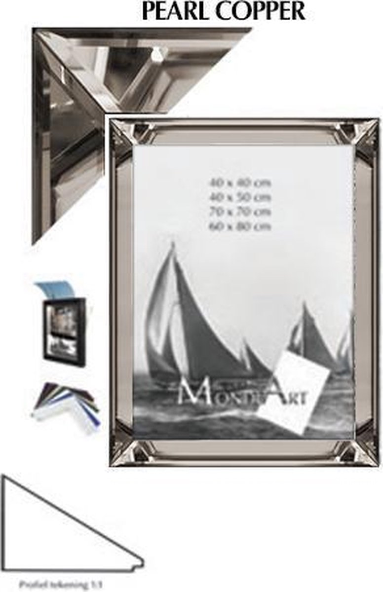 MondiArt Wissellijst Pearl Br Ingelijst wissellijst - 40 x 50 brons