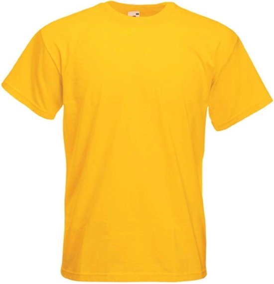 Installatie woede Harden Basic gele t-shirt voor heren - voordelige katoenen shirts XL (42/54) |  bol.com