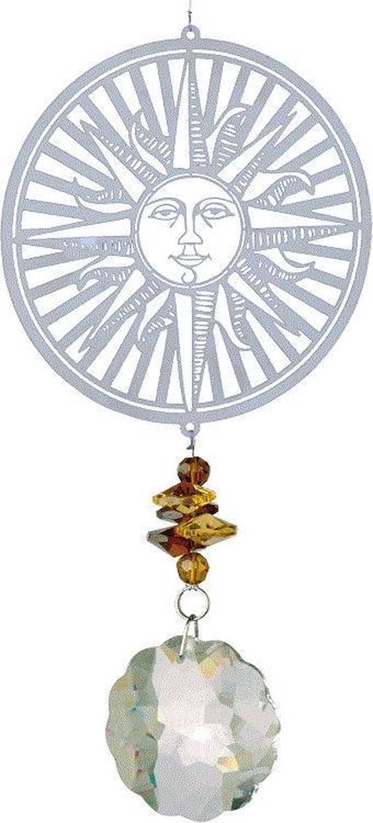 Art Bizniz Windspinner Magic Bloem 40 Cm Glas Zilver