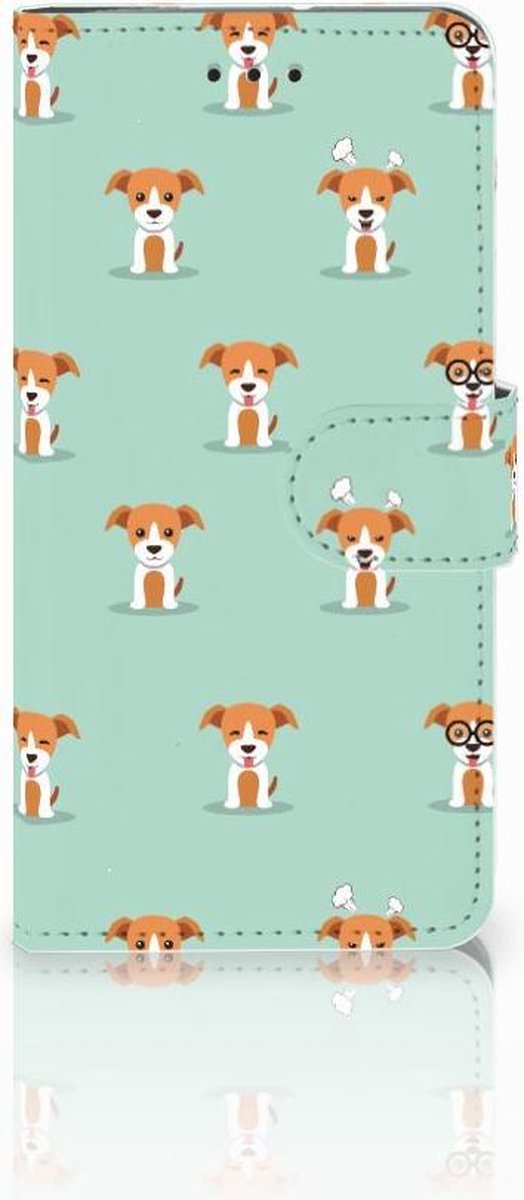 Book Case voor Motorola Moto G7 Play Telefoonhoesje met Pasjes Pups