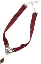 Behave® Dames choker ketting rood 40 cm