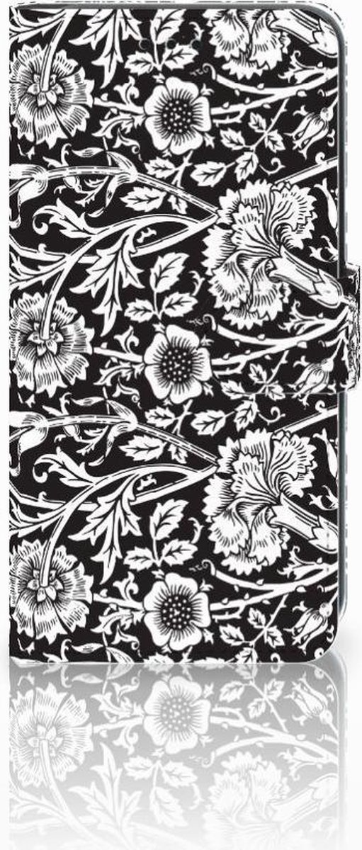 Xiaomi Mi A2 Lite Hoesje Black Flowers