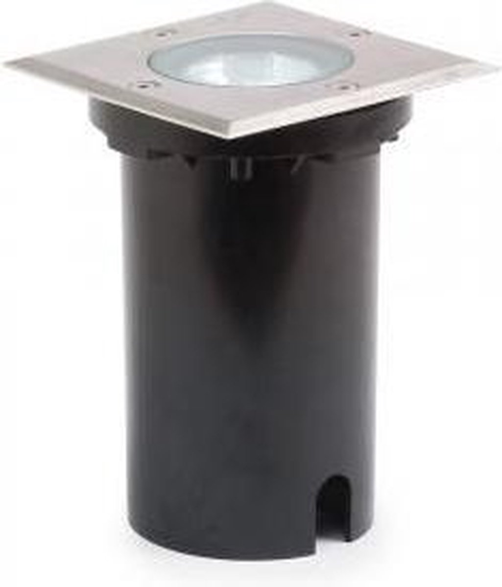 Konstsmide Spot encastrable carré 7w 230v Inox/aluminium 15 Cm Noir
