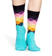 Happy Socks Faded Diamond Sokken - Mintgroen - Maat 41-46