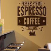 Muursticker - Espresso Coffee - 50x55 - Zwart