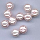 Perles de verre rondes - 8mm - Rose pastel - 100 pièces