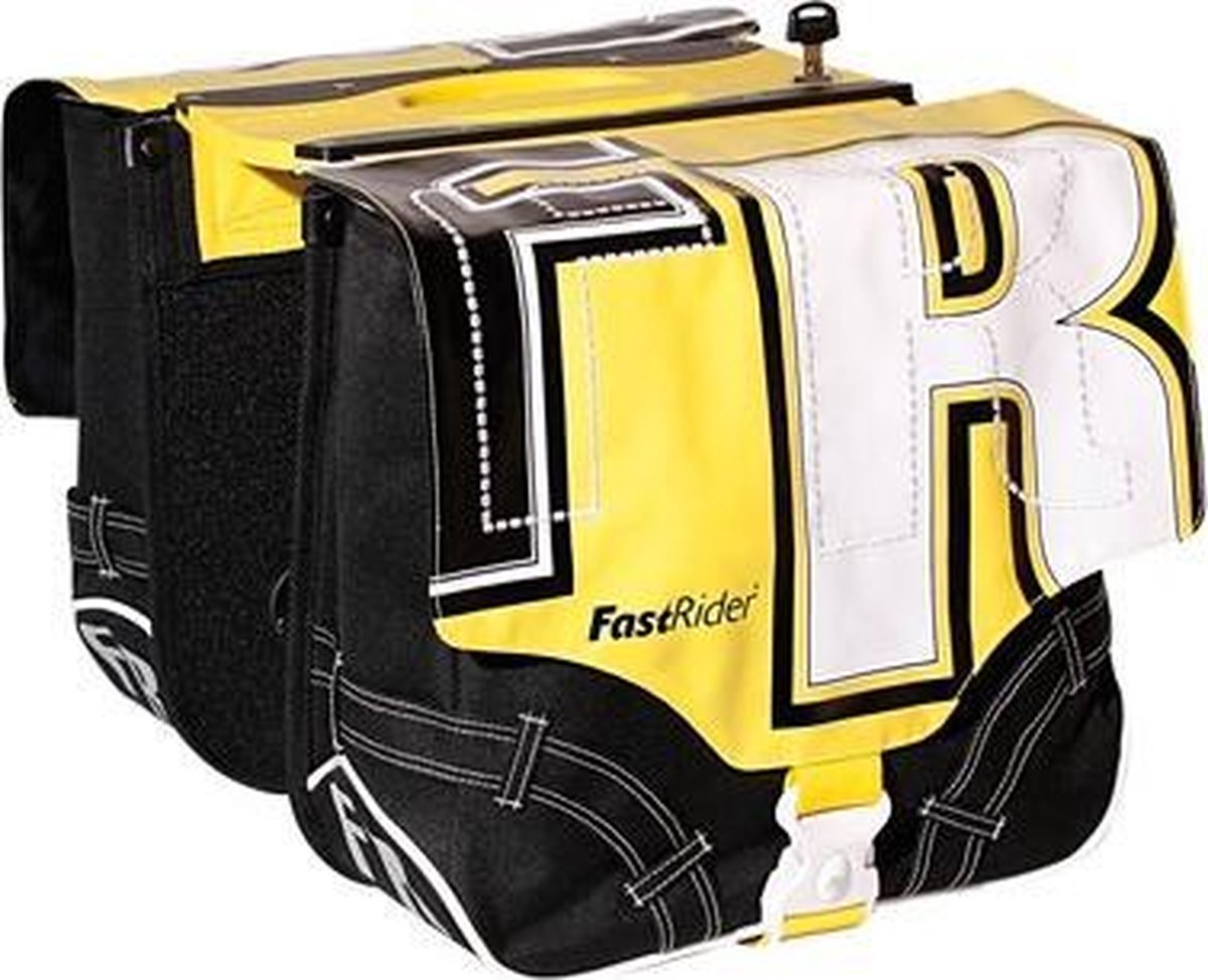 FastRider Flqc Youngbag - Dubbele Fietstas - Zwart/ Geel