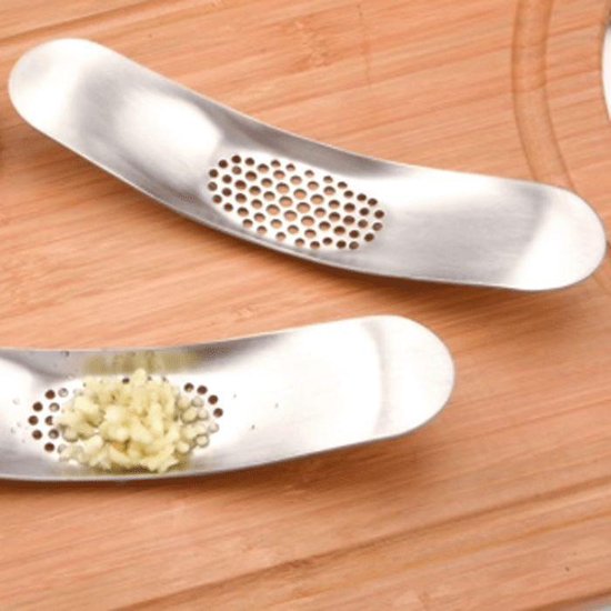 Knoflook Crusher, Roestvrij Staal Onion And Ginger Presser, Compacte Onion And Vegetable Chopper, Stevige Knoflook Smasher voor Keukengebruik, 18,5 x 4,5 cm/7,28 x 1,77 inch