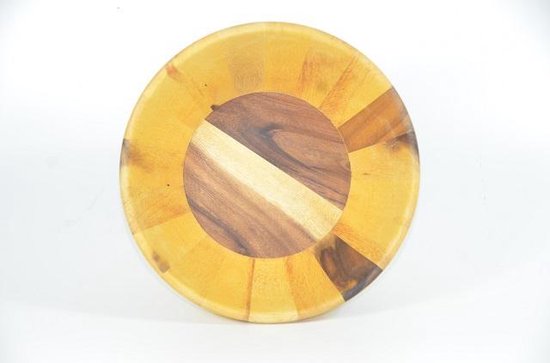 saladier - 24 cm - bois naturel - commerce équitable de Thaïlande