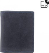 Visconti Leren Portemonnee - Mannen Billfold Portemonnee - RFID - Leer - 6 Pasjes - Hunter Collectie - Blauw (705 BE)