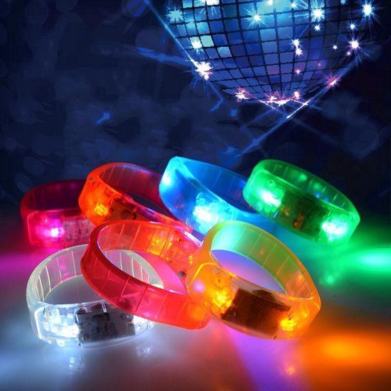 roddel Beweging verdrievoudigen LED Disco Armband | Muziek activerende LED Armband | Sound Control LED | LED...  | bol