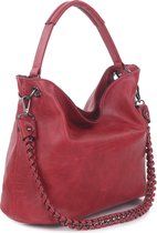 Ines Delaure bag in bag handtas marsala-rood