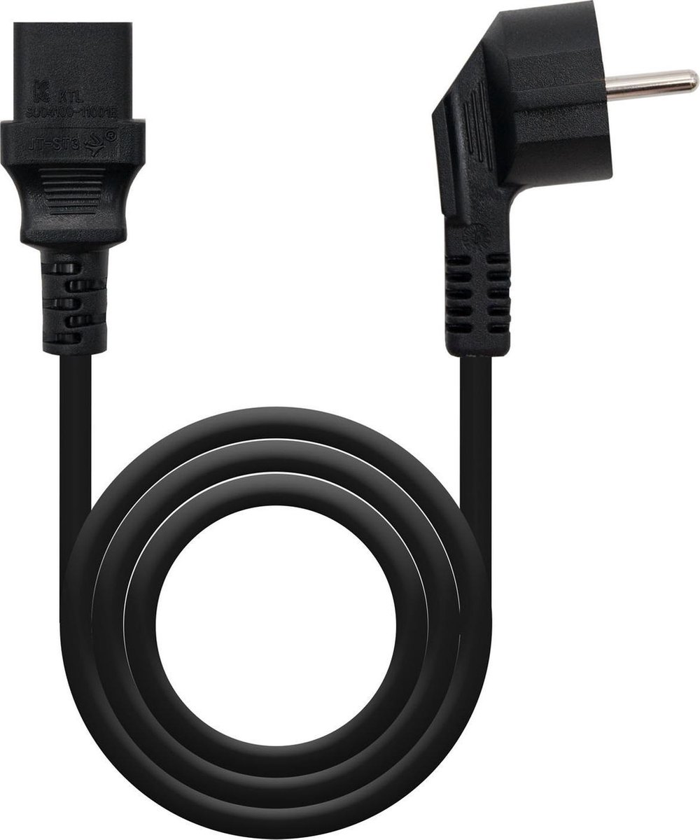 Kabel Voeding CPU - Monitor NANOCABLE CEE7/M-C13/H Zwart