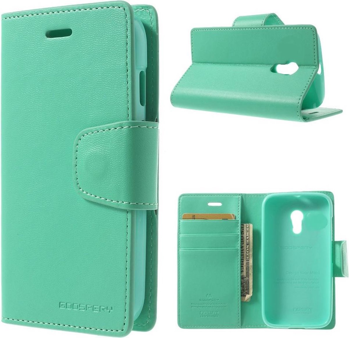 Goospery Sonata Leather case hoesje Motorola G2 mint