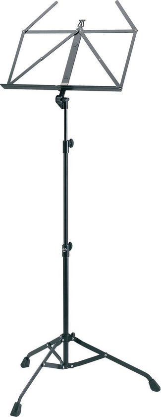 TIGER MUS7 BK Orkestrale Muziek Stand, Alle Metalen Constructie Volledig Verstelbare Blad Muziekstandaard Zwart 750547119