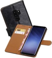Mobieletelefoonhoesje - Zakelijke PU leder booktype hoesje voor Samsung Galaxy S9+ zwart