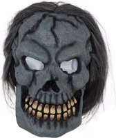 Horror masker grijze schedel voor volwassenen - Halloween verkleed accessoires