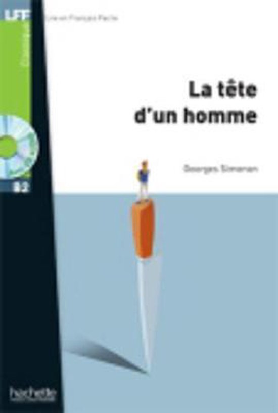 Livre et CD : "La tête d'un homme" avec un homme debout sur une pointe.