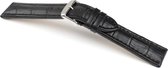 Horlogeband Kalimat Zwart - Leer - 24mm